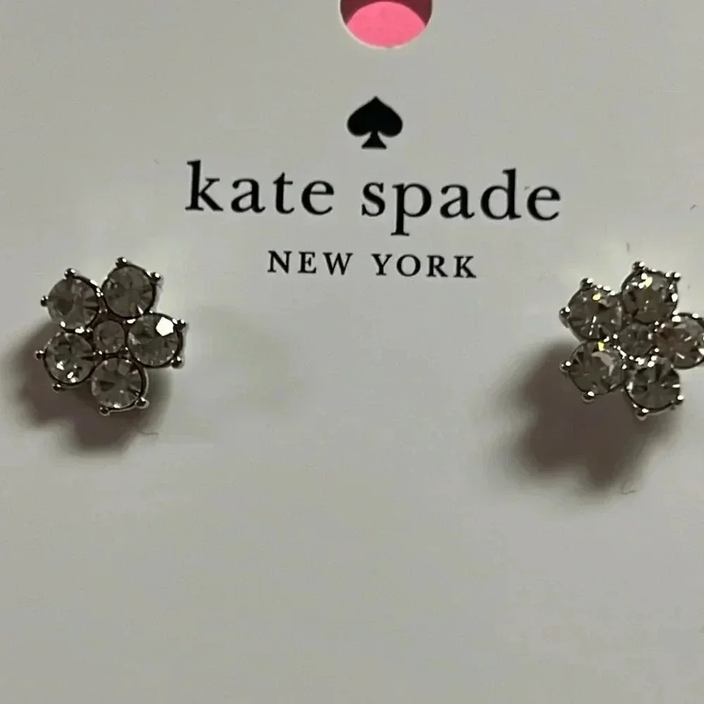 NWT Kate Spade rhinestone daisy earrings